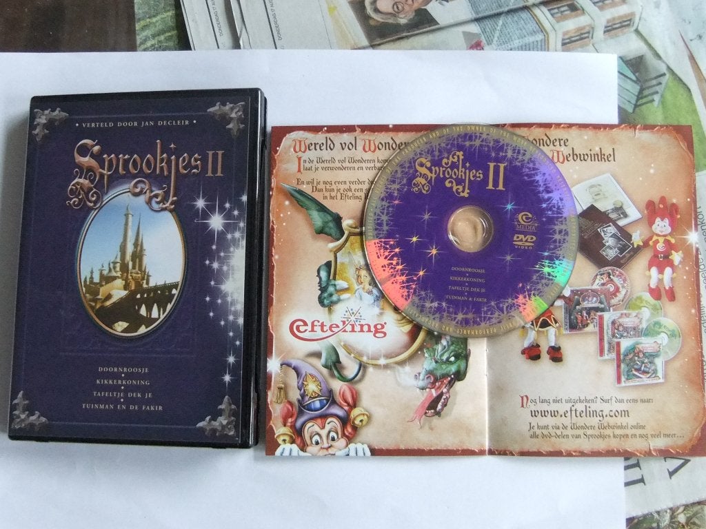 Efteling Sprookjes II DVD - Verteld door Jan Decleir+boekje, Inclusief boekje, Verzenden, Alle leeftijden, Nederlands
