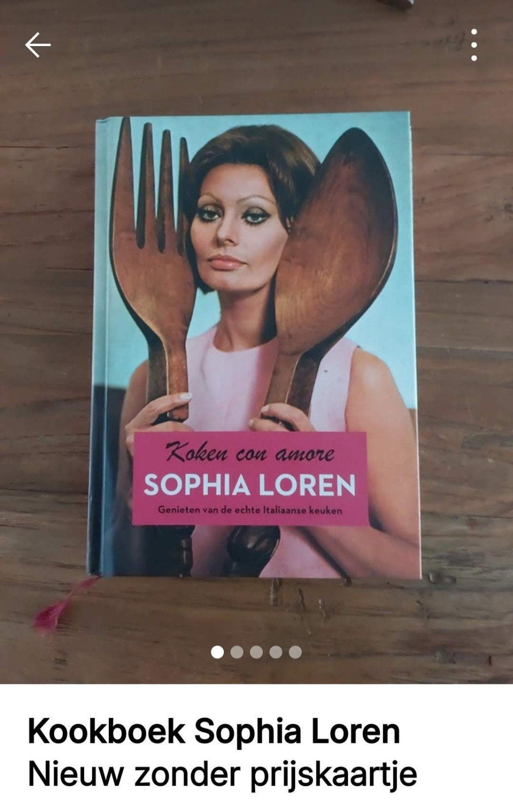 Kookboek Sophia Loren: Koken con amore, Boeken, Italië, Ophalen of Verzenden, Zo goed als nieuw, Overige typen