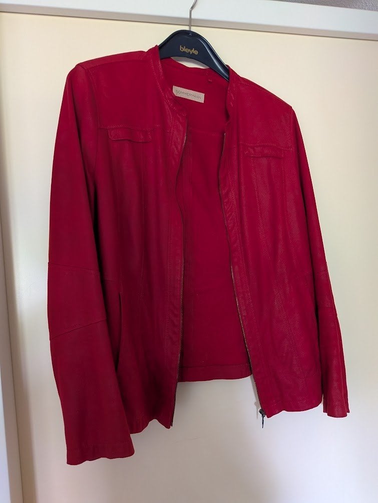 rood jasje Sommermann, Kleding | Dames, Jasjes, Kostuums en Pakken, Zo goed als nieuw, Jasje, Maat 42/44 (L), Rood, Ophalen of Verzenden