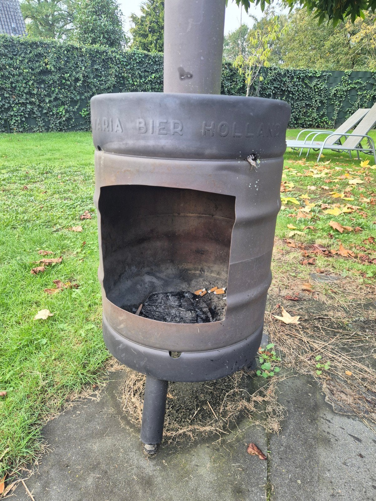 Tuinkachel - Geheel RVS - 2m Hoog - Roestvrij, Ophalen of Verzenden, Gebruikt