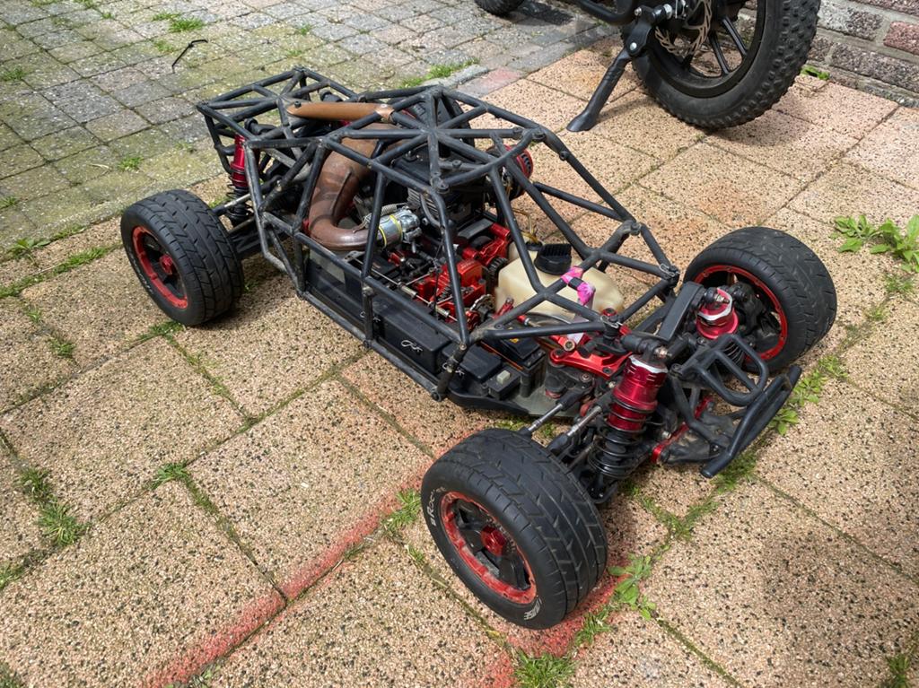 Losi DbXl, veel Alu, Zenoah 32cc, Spectrum DX5, veel extra’s, Ophalen, Benzine, Auto offroad, Zo goed als nieuw