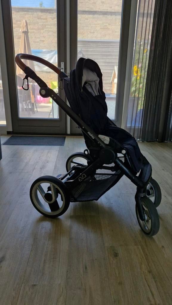 Mutsy evo kinderwagen met reiswieg, Ophalen, Gebruikt, Overige merken, Verstelbare rugleuning