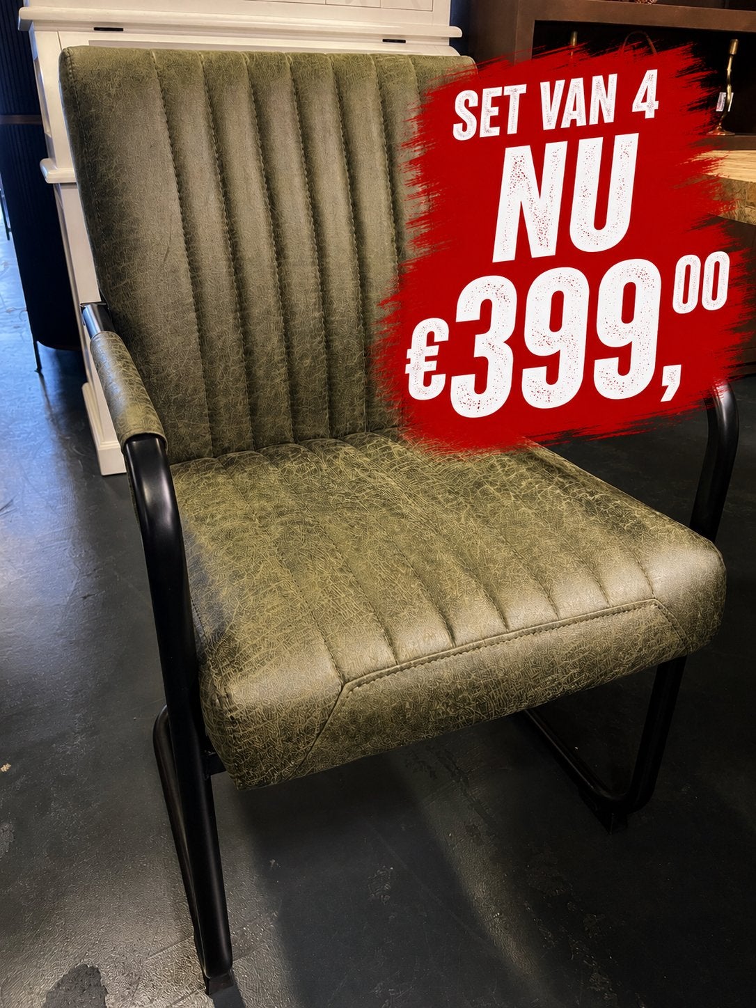 WIJ GAAN STOPPEN! KORTINGEN TOT 70% - WEES ER SNEL BIJ!!!, Ophalen, Nieuw, Metaal, Vijf, Zes of meer stoelen