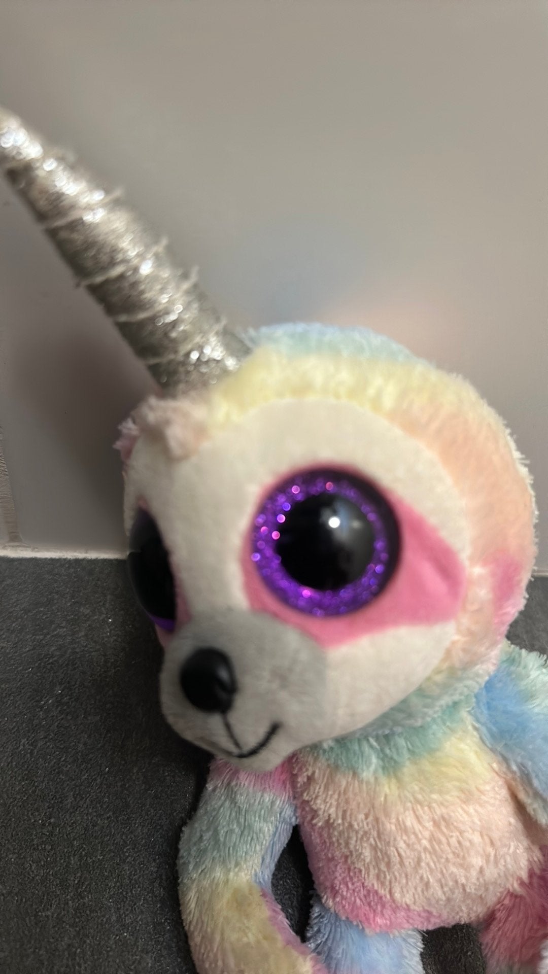 Ty Beanie Boo's Cooper Eenhoorn Luiaard Knuffel 15cm, Overige karakters, Overige typen, Ophalen of Verzenden, Meerkleurig