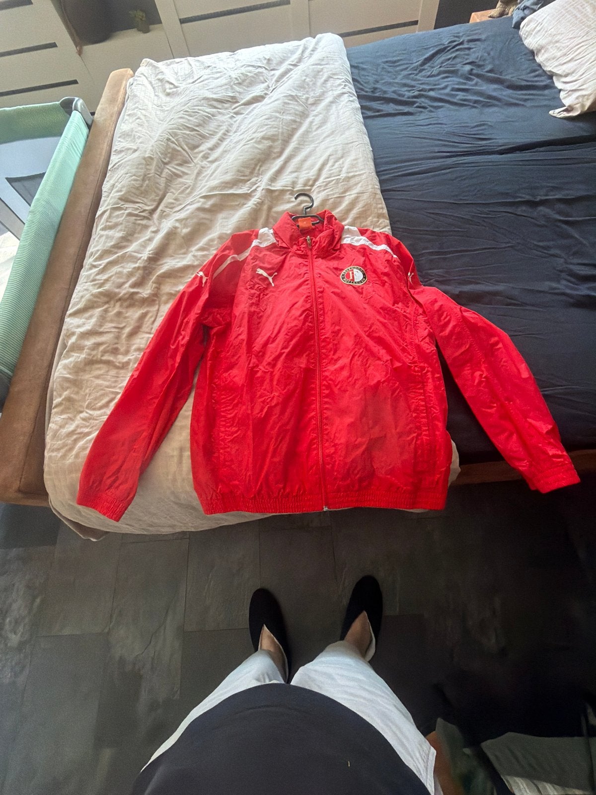 Puma Feyenoord Trainingsjack Rood Maat M, Ophalen of Verzenden, Zo goed als nieuw, Maat 48/50 (M), Rood