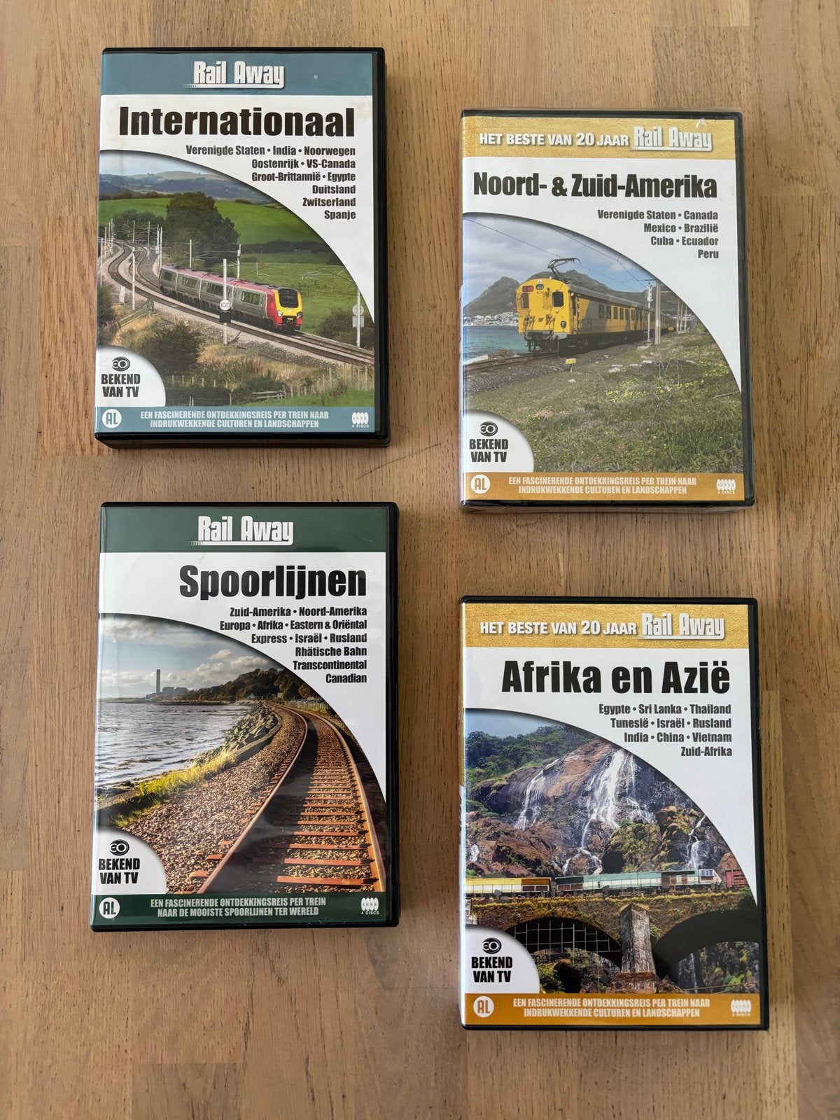 Rail Away DVD Boxset - 4 delen, Cd's en Dvd's, Dvd's | Overige Dvd's, Zo goed als nieuw, Alle leeftijden, Ophalen of Verzenden