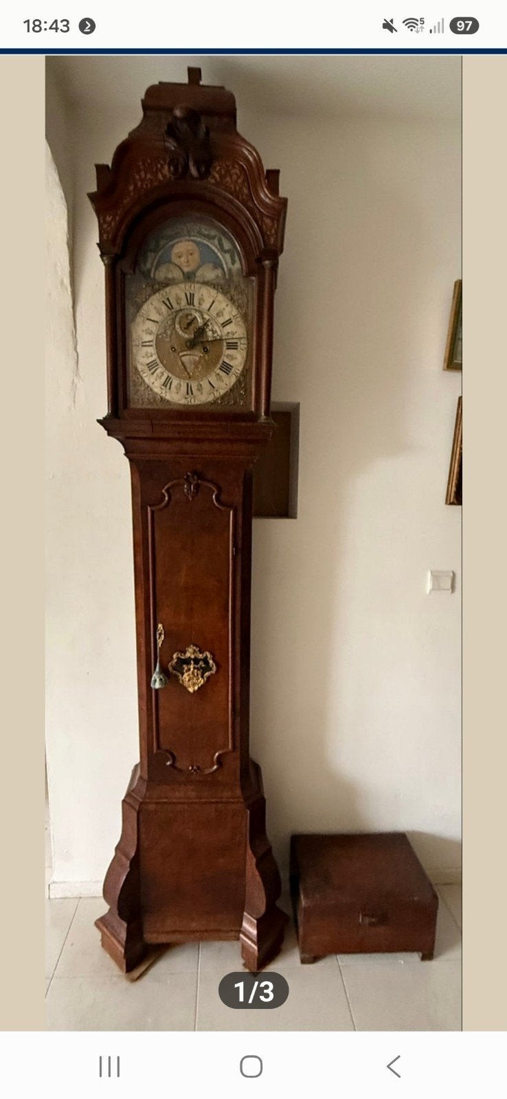 zeer mooi Nederlands staand horloge Delft, Antiek en Kunst, Ophalen