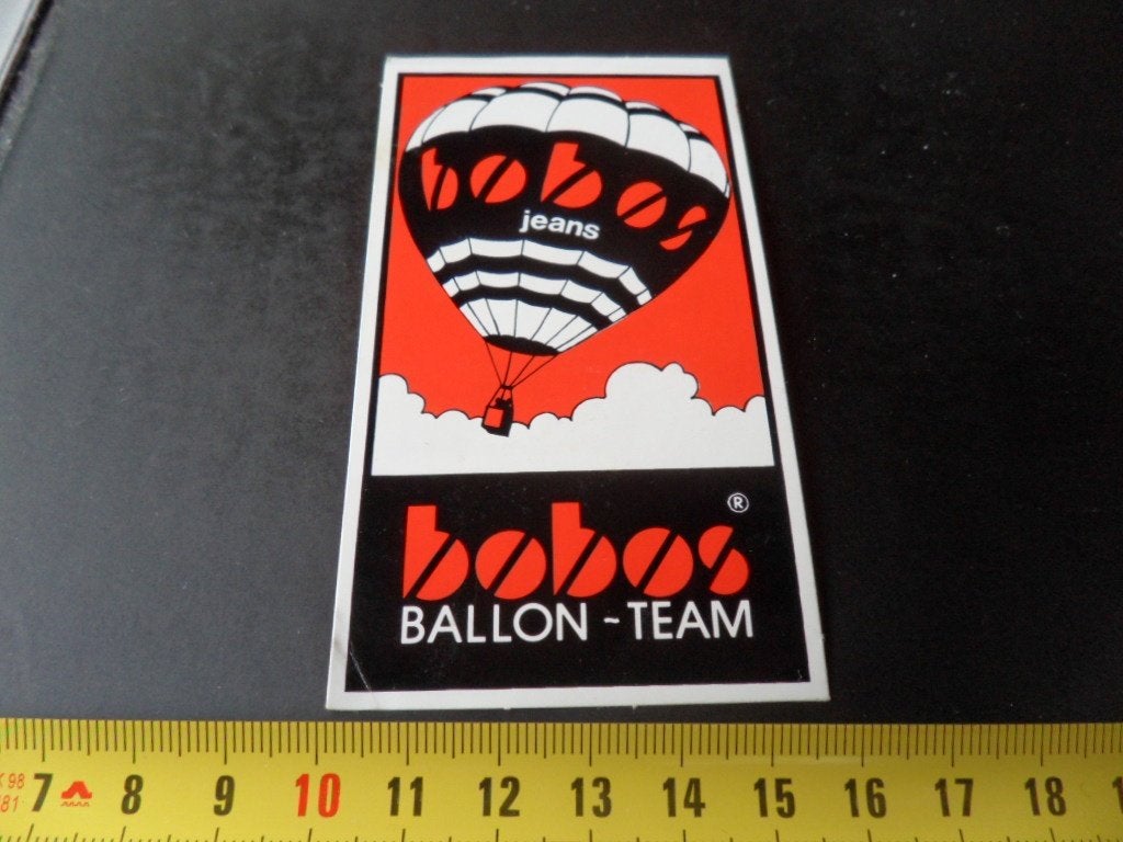 sticker Luchtballon BOBOS Jeans  Ballon Team *, Ophalen, Zo goed als nieuw