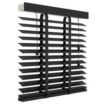 5x Zwarte houten Jaloezieën - 3x 60x180 cm en 2x 80x130 cm, Gebruikt, Zwart, Ophalen of Verzenden, Inclusief montageonderdelen