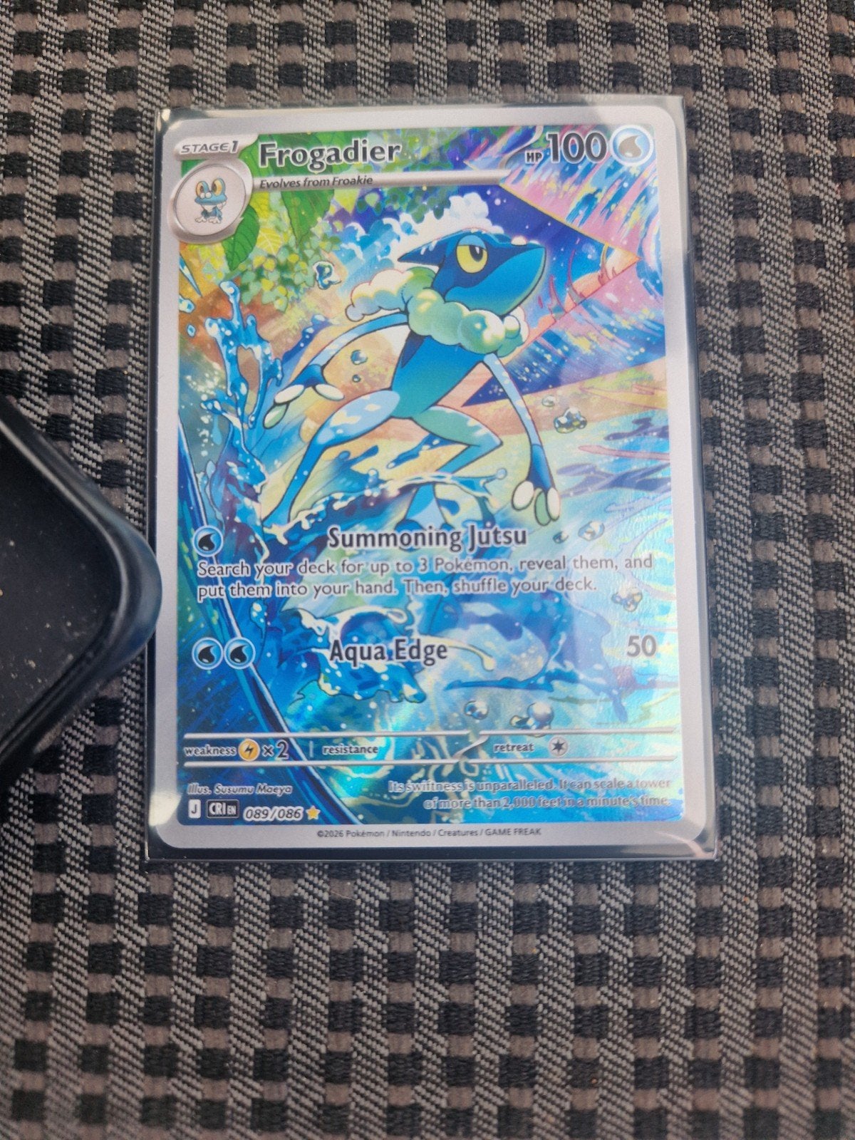 Frogadier Chaos Rising (089/086) - Net gepulled en gesleeved, Ophalen of Verzenden