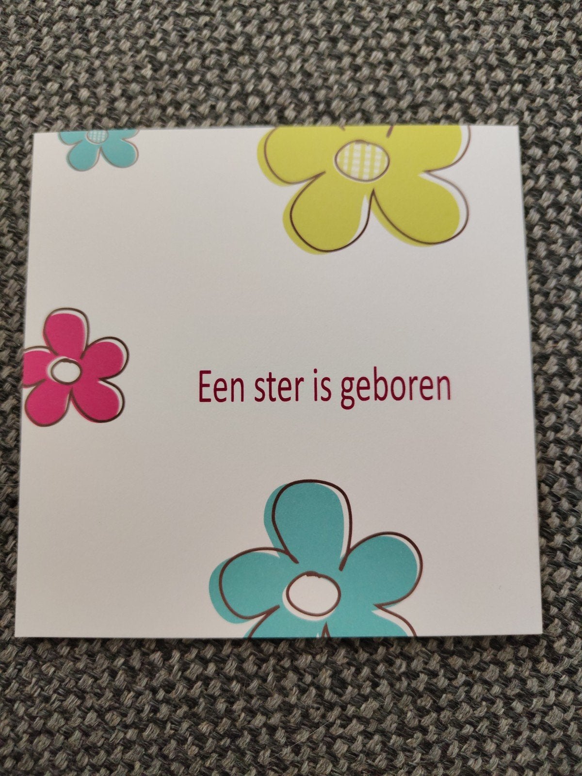 kaart uit België met Spaanse tekst, Ophalen of Verzenden, 2000 tot heden, Geboortekaartje