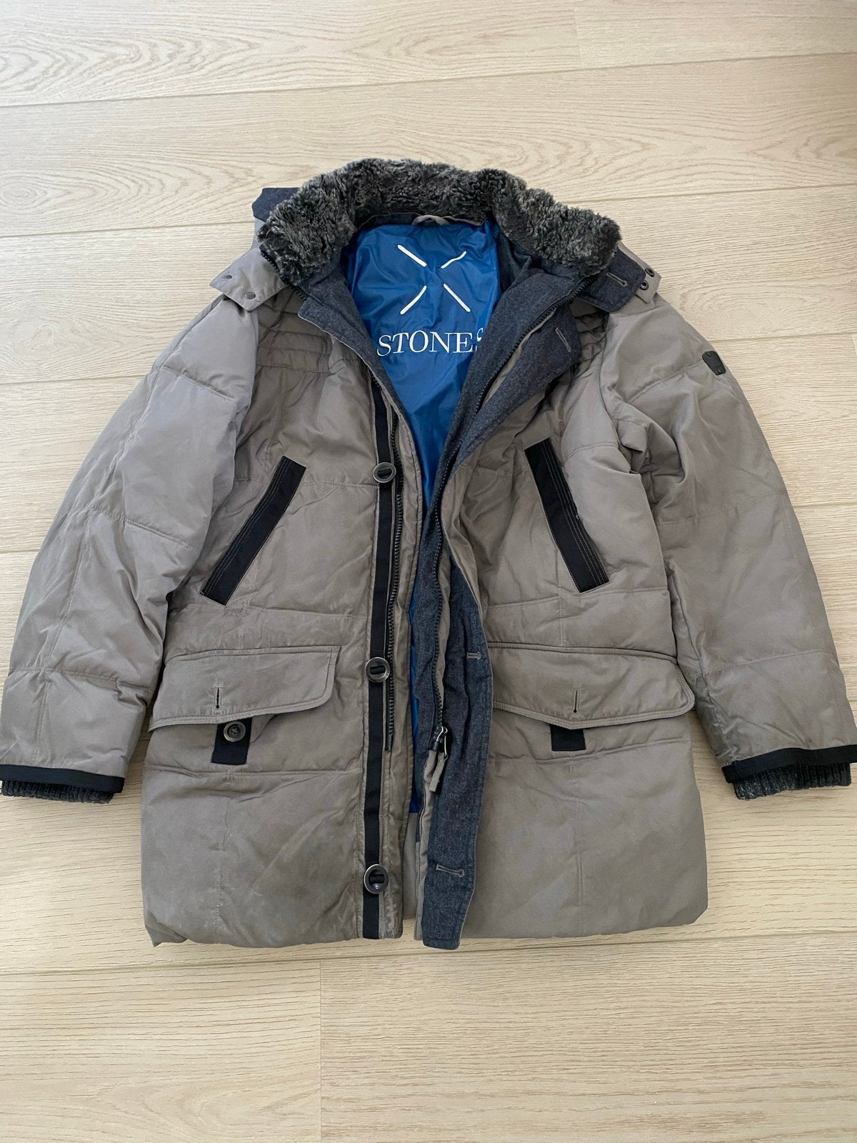 Stones Heren Winterjas Maat 52, Ophalen of Verzenden, Gedragen, Maat 52/54 (L), Grijs