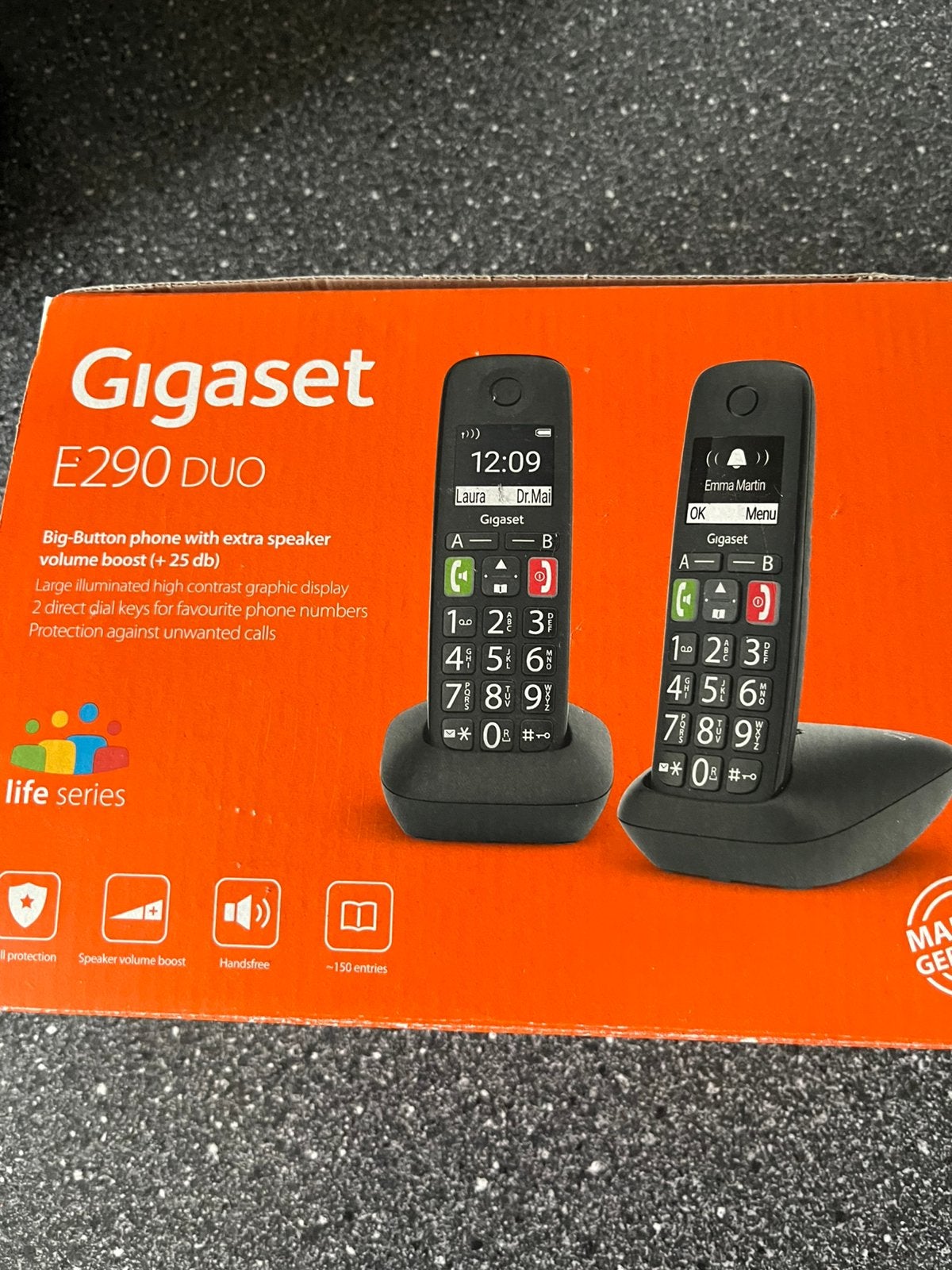 Telefoon Gigaset E290 duo en een E290 hx . Huistelefoon, Ophalen of Verzenden, Zo goed als nieuw, 2 handsets