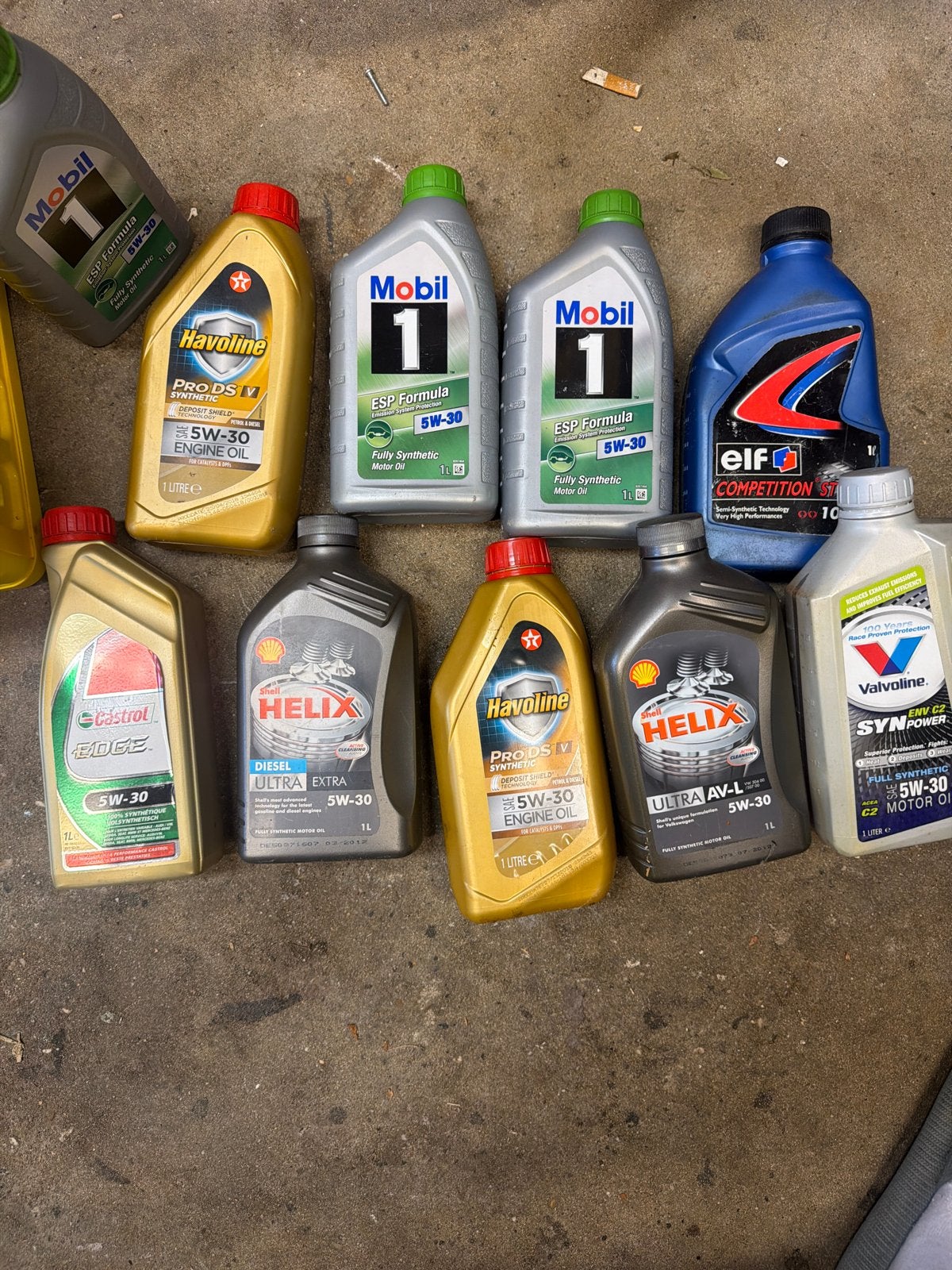 Diverse motorolie 5W-30 - Mobil, Castrol, Shell, Valvoline, Ophalen, Nieuw, Overige automerken