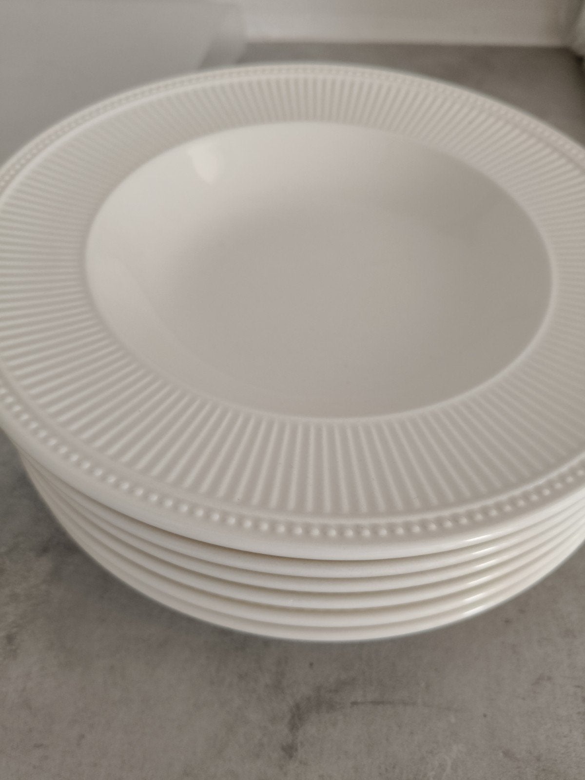 Wedgwood Windsor diepe borden - 6 stuks, Ophalen, Zo goed als nieuw, Porselein, Bord(en)