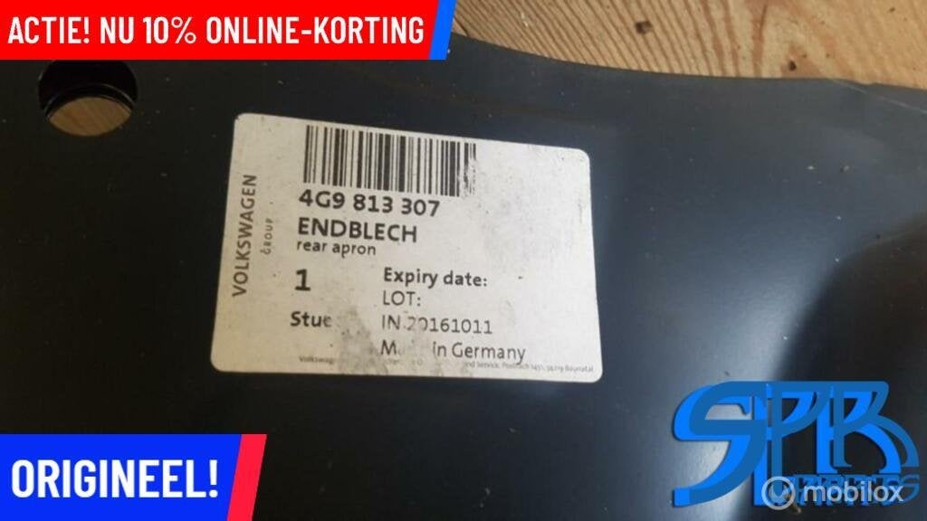 A6 S6 4G Avant Eindplaat Slotplaat Achterpaneel 4G9813307, Audi, Gebruikt, Audi, Ophalen of Verzenden