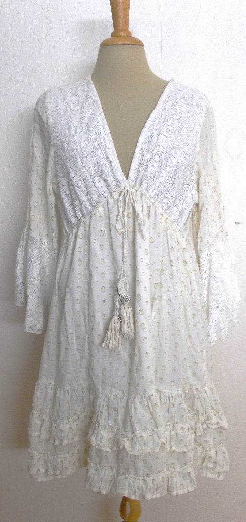 Boho  tuniek/jurkje van Natura designed in Portugal! XL, Verzenden, Beige, Maat 46/48 (XL) of groter, Zo goed als nieuw