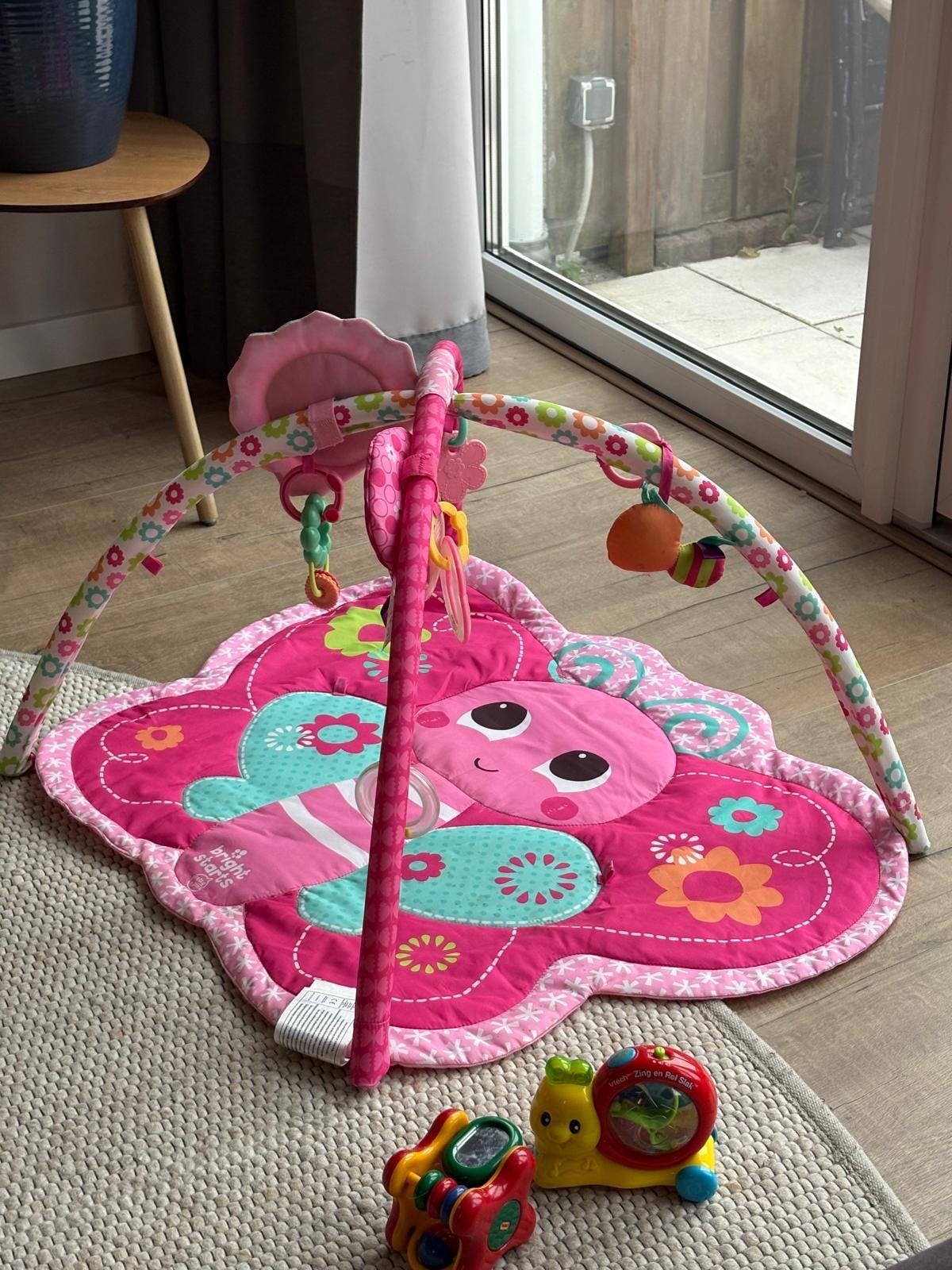 Bright Starts speelkleed / babygym vlinder roze, Ophalen of Verzenden, Gebruikt, Speelkleed