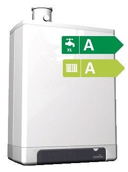 HR-ketel: Intergas Kombi Kompakt HRE 24-18A + accessoires, Ophalen, 30 tot 80 cm, Gebruikt, Hoog rendement (Hr)