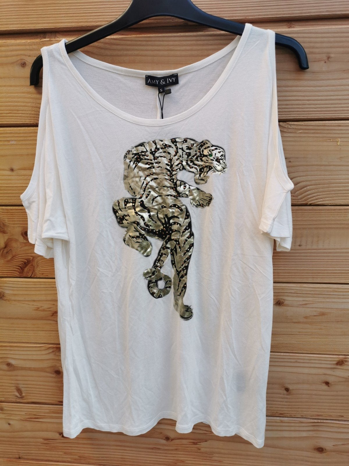 Amy&Ivy cold-shoulder top mt. S, Kleding | Dames, Tops, Verzenden, Wit, Nieuw, Amy & Ivy