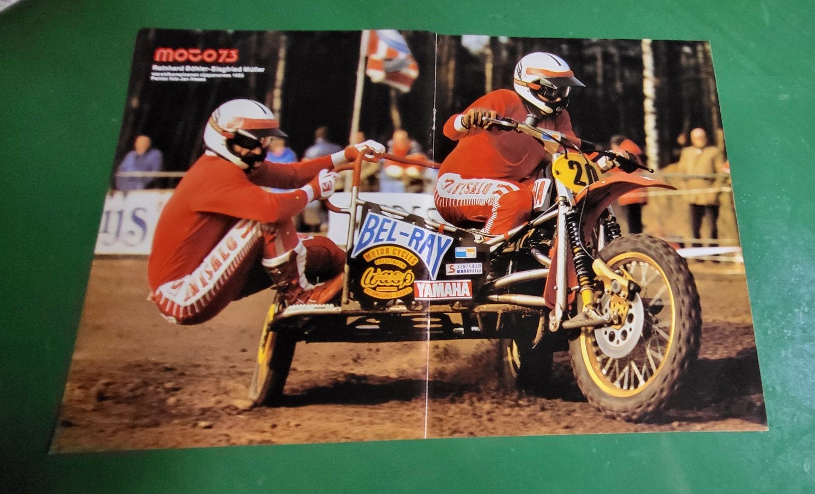 5 Oude Affiches Motocross Zijspanraces Jaren '70 -, Verzamelen, Ophalen of Verzenden, Gebruikt, Motoren