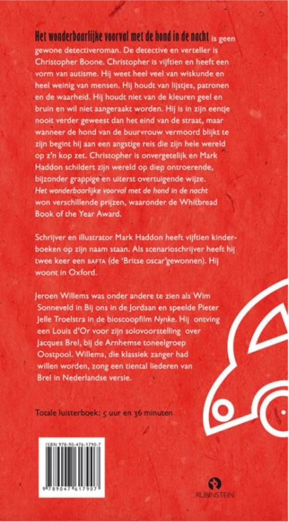 Het wonderbaarlijke voorval met de hond in de nacht - Haddon, Ophalen of Verzenden, Cd, Volwassene