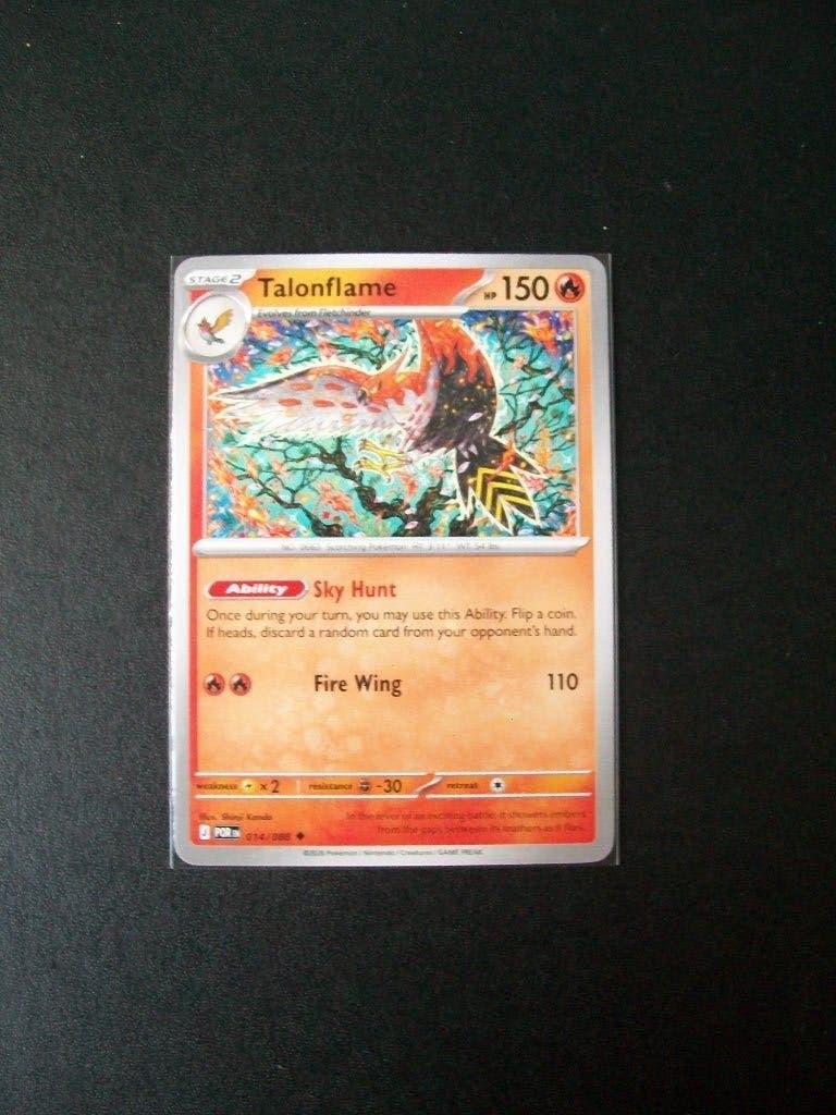 3457. Nieuwe Pokemon Kaart TALONFLAME HP 150 (014/088), Verzenden, Nieuw, Losse kaart, Foil