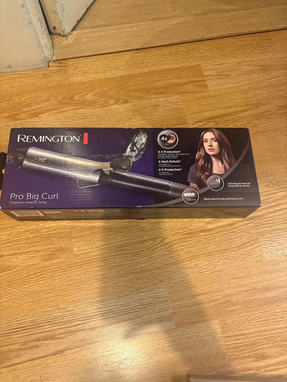 Remington Pro Big Curl Krultang - 38mm Titanium Keramiek, Ophalen of Verzenden, Zo goed als nieuw, Haarverzorging