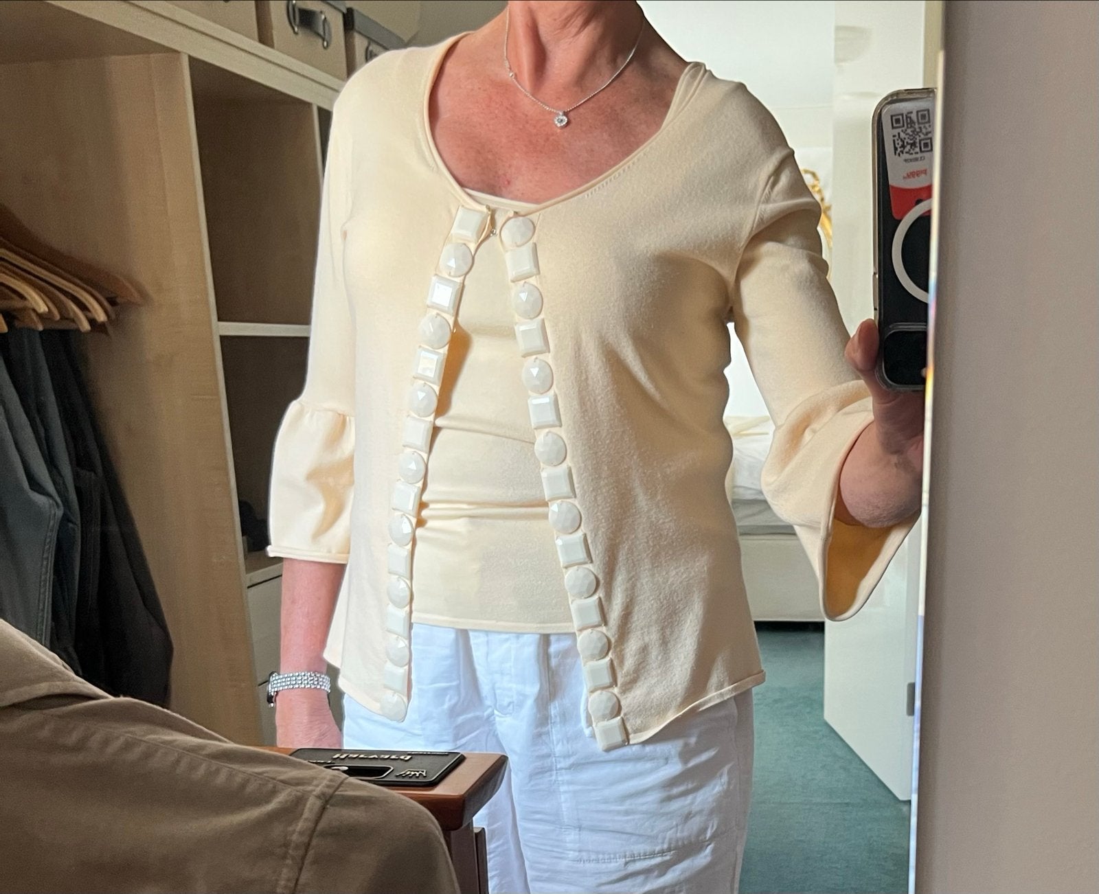 Marc Cain Twinset Maat 38 - Elegant en Comfortabel, Ophalen of Verzenden, Zo goed als nieuw, Maat 38/40 (M), Overige kleuren