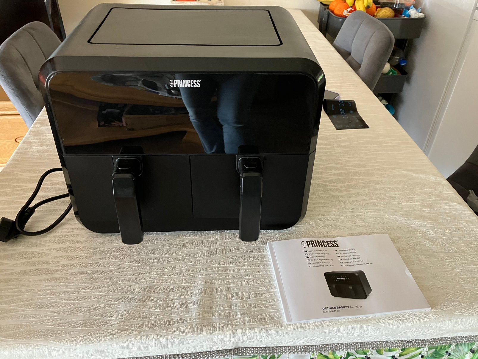 Princes airfyer dubbele mand, Witgoed en Apparatuur, Ophalen, Nieuw, Airfryer XXL, 1500 gram of meer