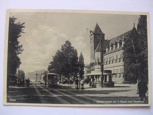 P217 Zeist - Donkerelaan met tram en stadhuis - 1940, Verzenden, 1940 tot 1960, Gelopen, Utrecht