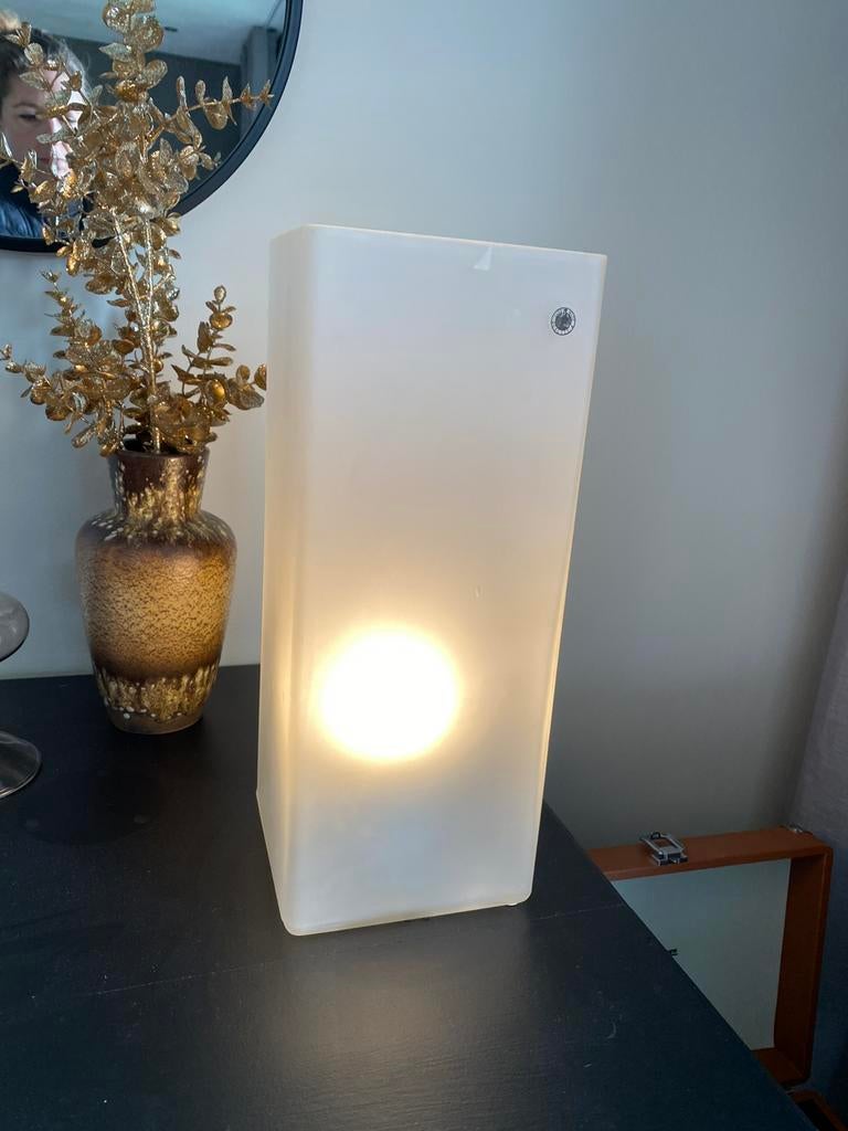 Vintage Grönö Ikea Design mat transparant Square Lamp Glas, Ophalen of Verzenden, Zo goed als nieuw, Glas, Minder dan 50 cm