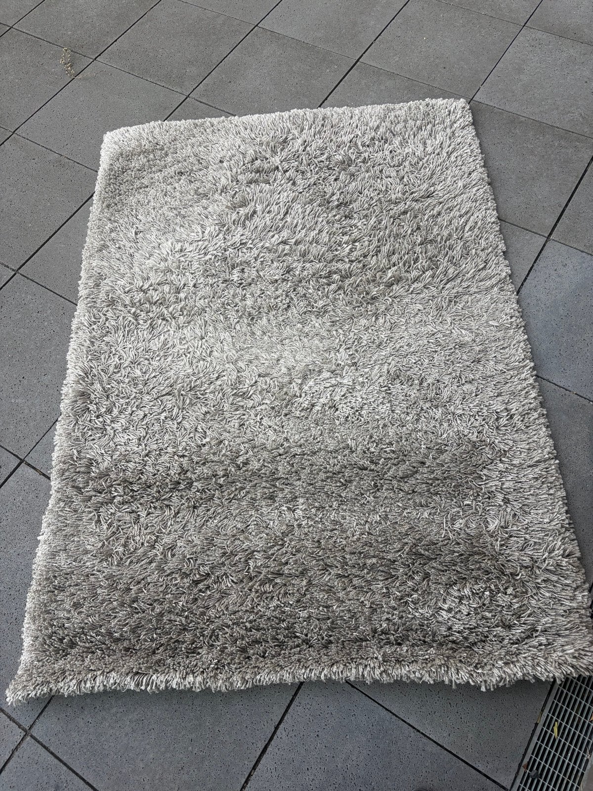IKEA Gaser hoogpolig vloerkleed - Grijs - 133x195 cm, Huis en Inrichting, Stoffering | Tapijten en Kleden, Ophalen, 100 tot 150 cm