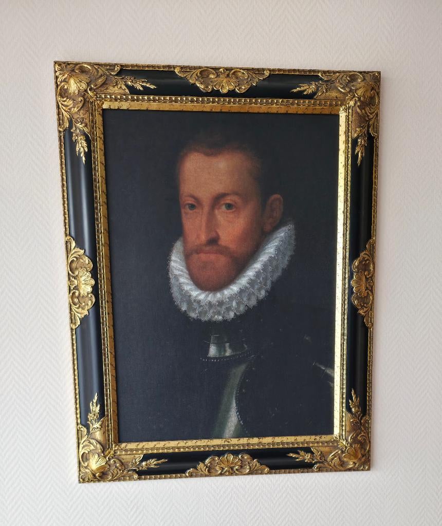 Stijlvol klassiek geornamenteerd schilderij, Antiek en Kunst, Kunst | Schilderijen | Klassiek, Ophalen of Verzenden
