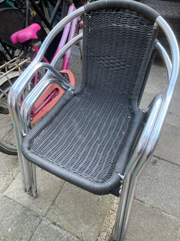 Tuinstoel 2x, Tuin en Terras, Tuinstoelen, Ophalen, Gebruikt, Kunststof, Stapelbaar
