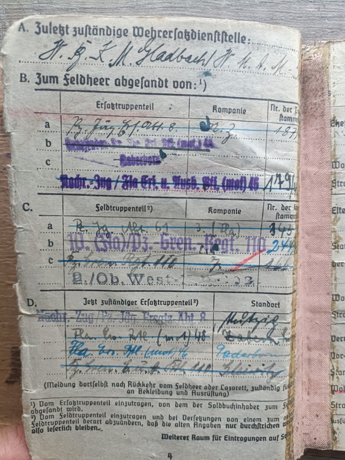 Soldbuch/Nalatenschap 11.Panzer.Division.Gespenster division, Verzamelen, Militaria | Tweede Wereldoorlog, Ophalen of Verzenden