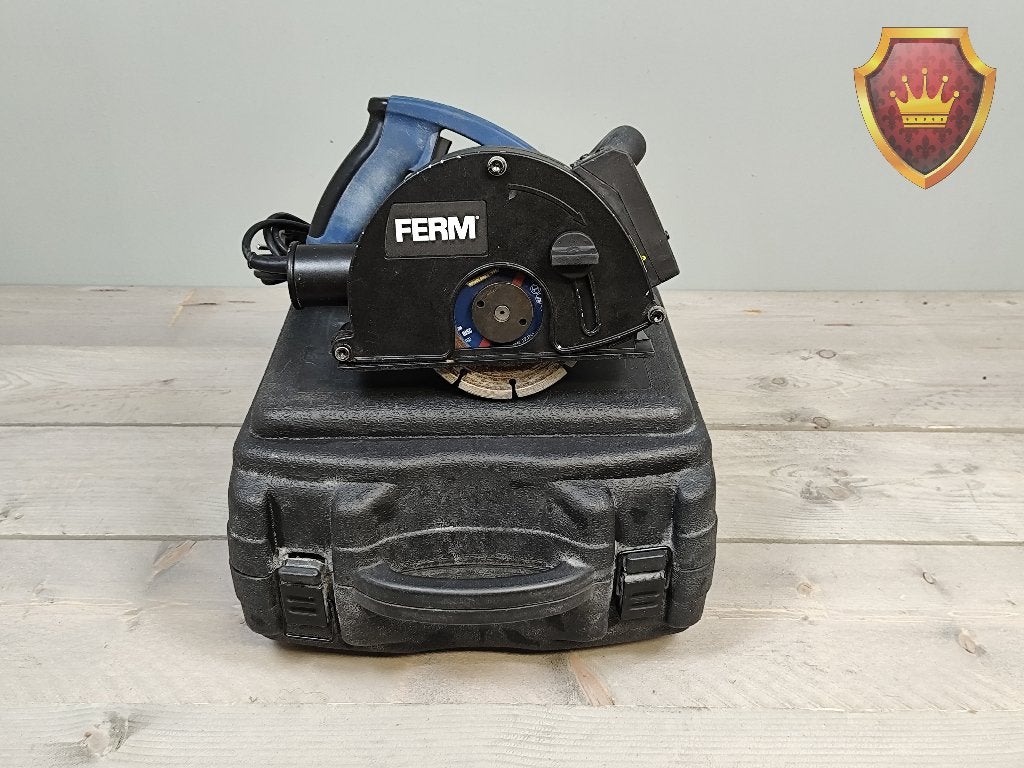 FERM Muurfrees 1700W WSM1009 125 mm incl. koffer afgeprijsd, Gebruikt, Muurfrees, Ophalen of Verzenden, Ferm, Agojama, TUP Craft, Kinzo