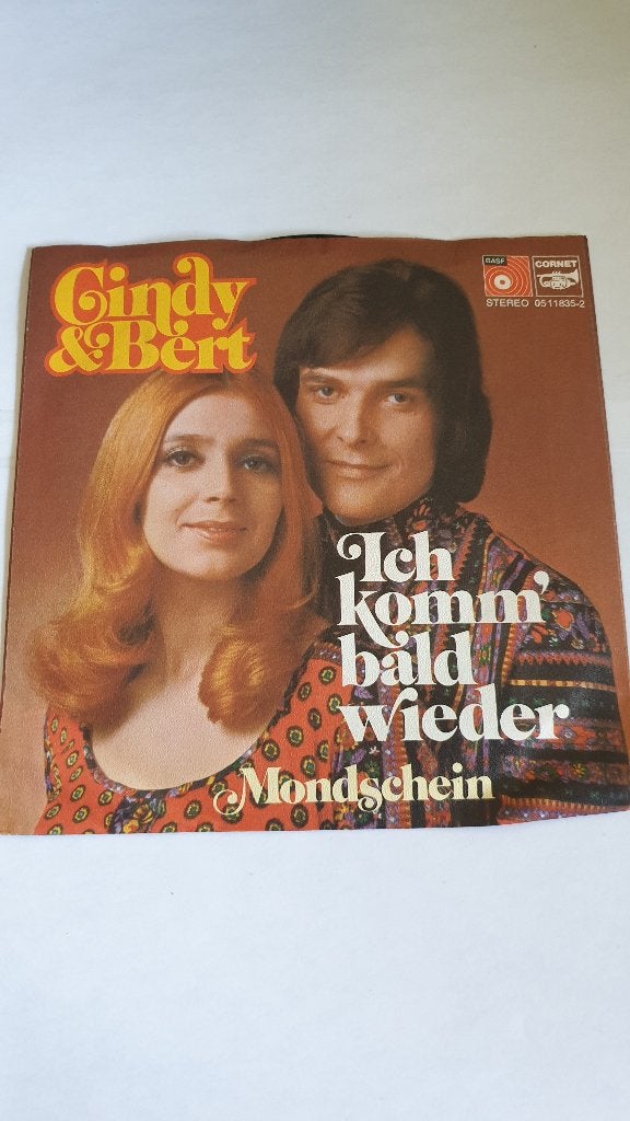 2189 cindy und bert - ich komm bald wieder - mondschein ., Verzenden, Zo goed als nieuw, Pop