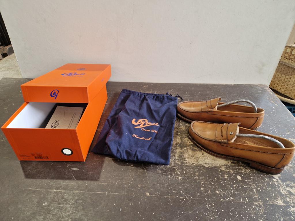 Greve Kansas loafers cognac calf maat 42.5, Loafers, Bruin, Ophalen of Verzenden, Zo goed als nieuw