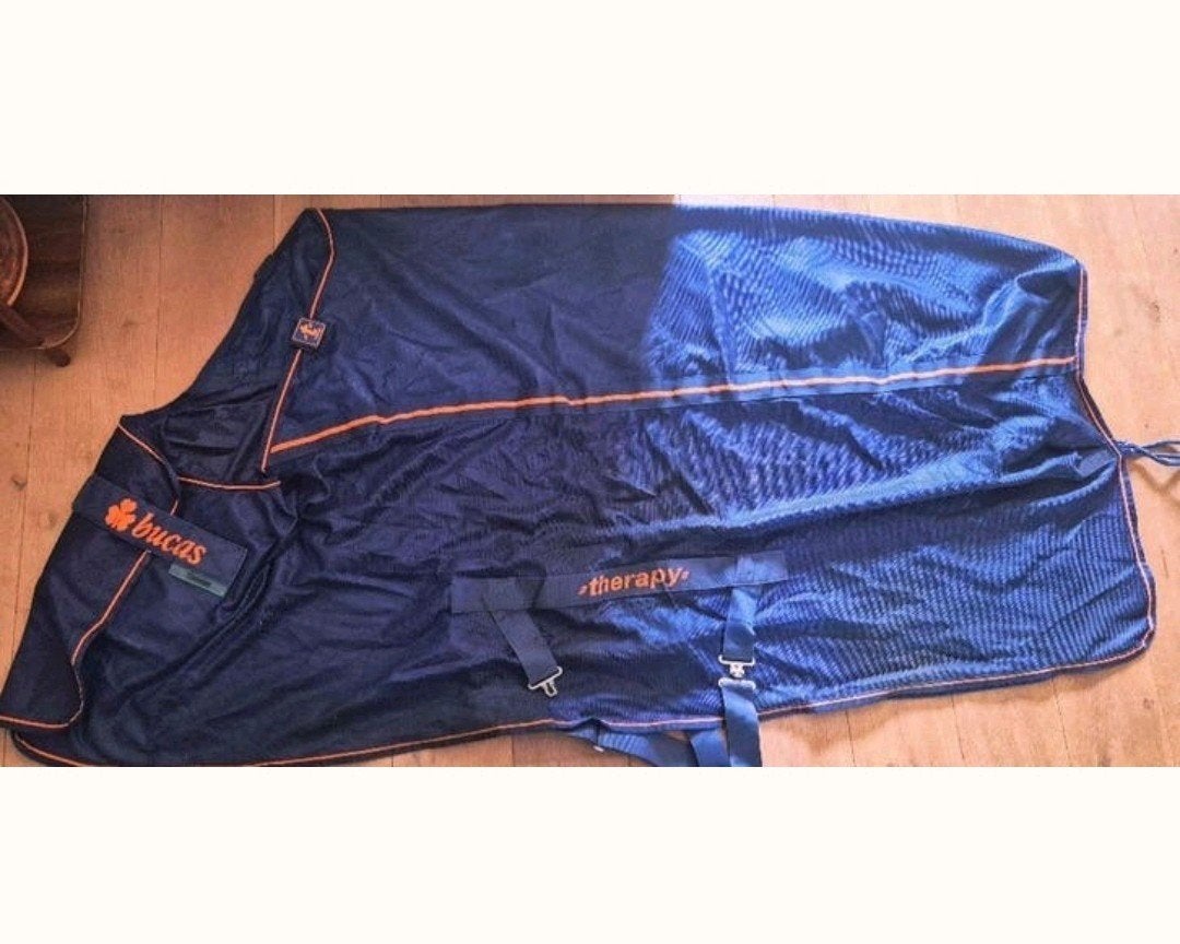 Bucas Therapy Mesh Cooler 6'0 / vliegendeken, Gebruikt, Blauw, Deken, Kruissingels
