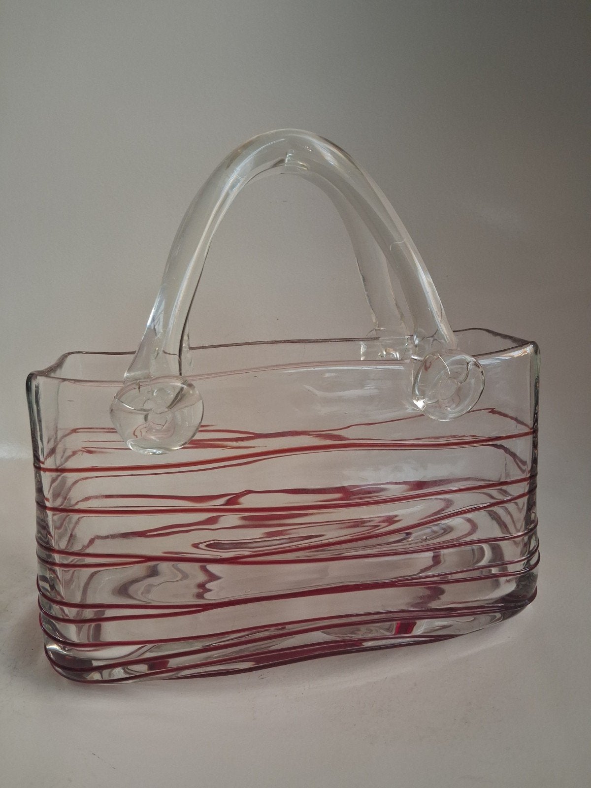 Murano stijl Vaas , Designer Tas! Glas vintage, Ophalen of Verzenden, Huis en Inrichting