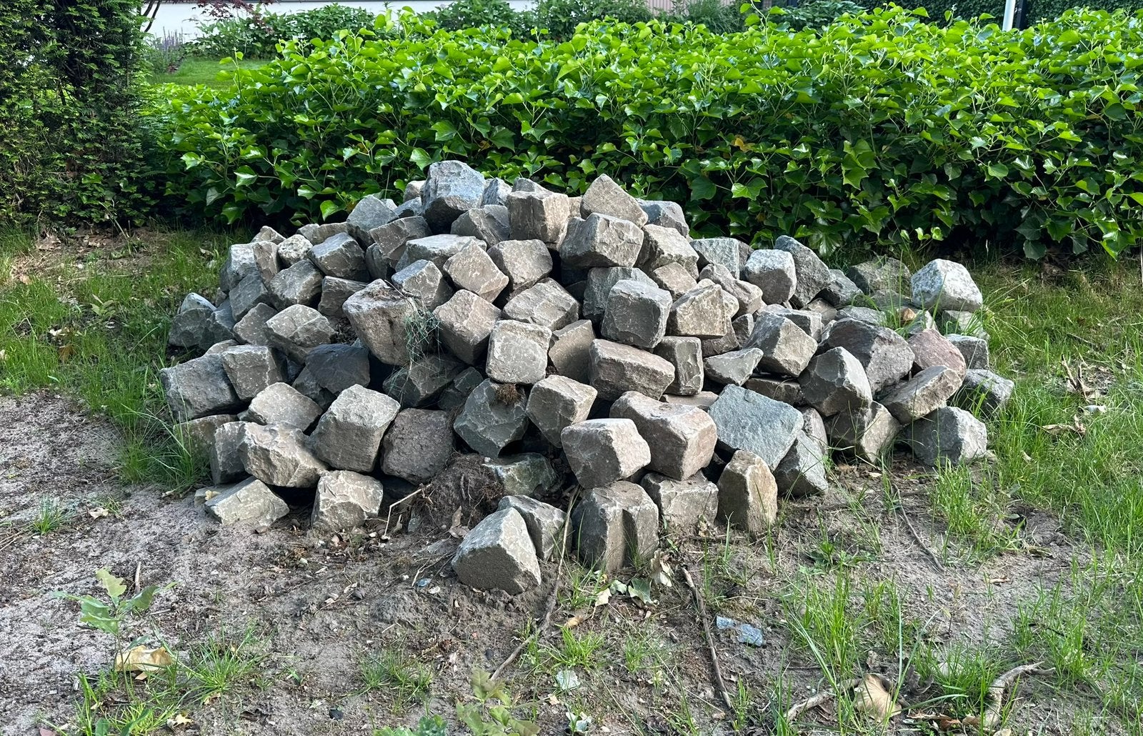 Ca 4 m2 Oude kasseien/kinderkoppen afmeting ca 10-12 cm, Gebruikt, Graniet, Ophalen of Verzenden, Kei