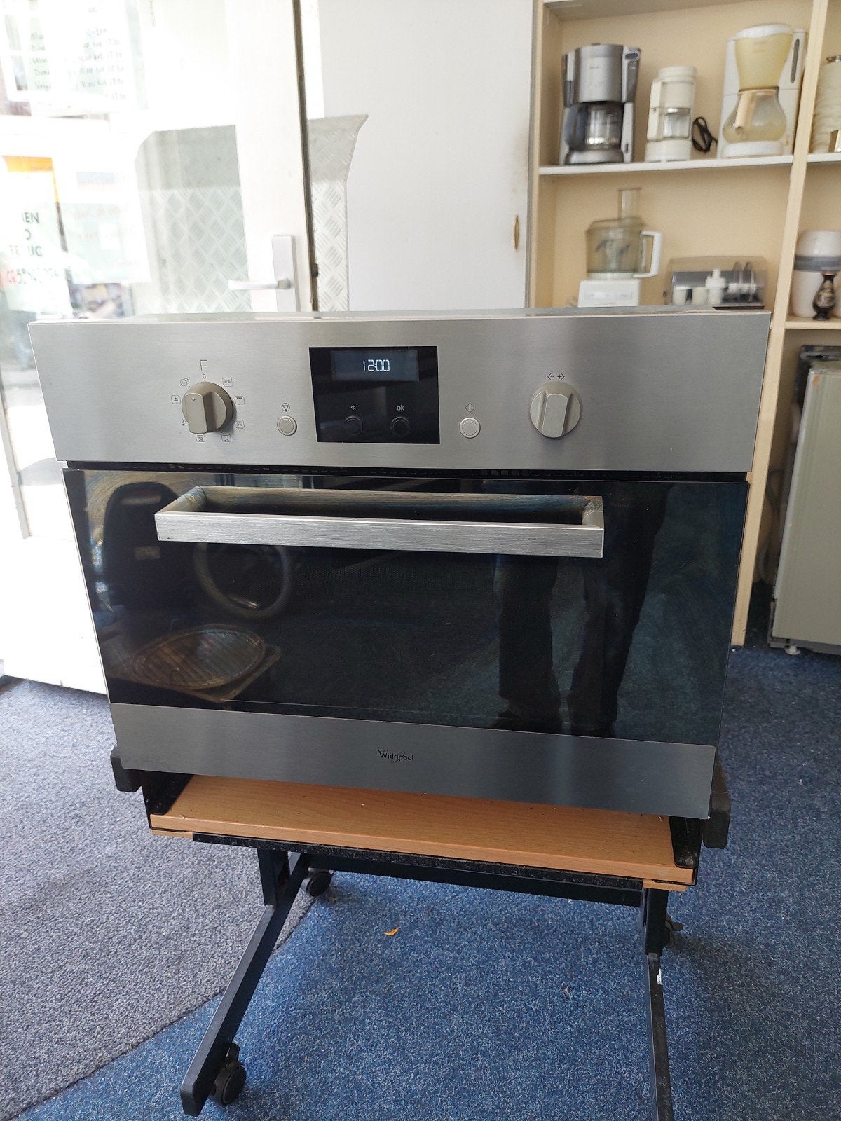Whirlpool inbouw combi-magnetron in nette staat, Ophalen, Zo goed als nieuw, Draaiplateau