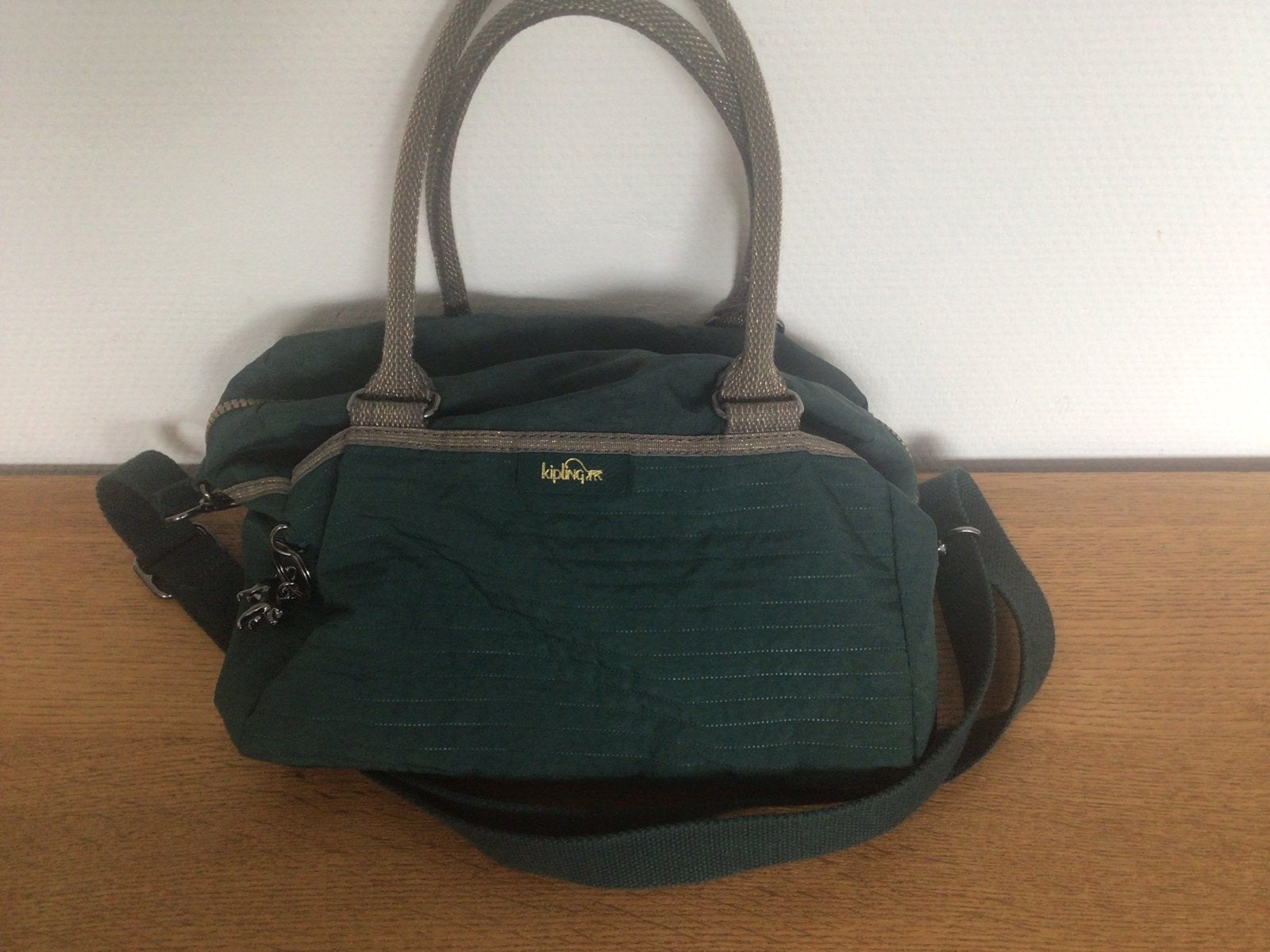 Kipling Handtas/Schoudertas - Donkergroen, Ophalen of Verzenden, Gebruikt, Groen, Handtas