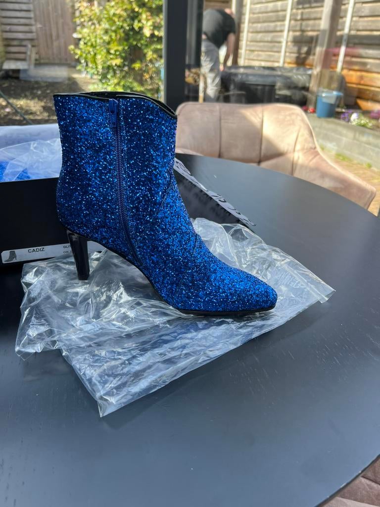 Enkellaarsjes maat 38, Ophalen of Verzenden, Zo goed als nieuw, Blauw