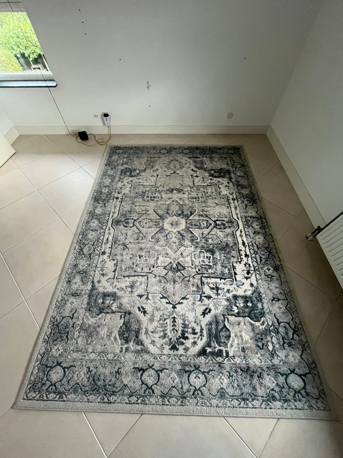Kleed Volero Fraai Vintage Inspire blauw/creme mod. 218, Huis en Inrichting, Ophalen, Gebruikt, Vintage, 200 cm of meer