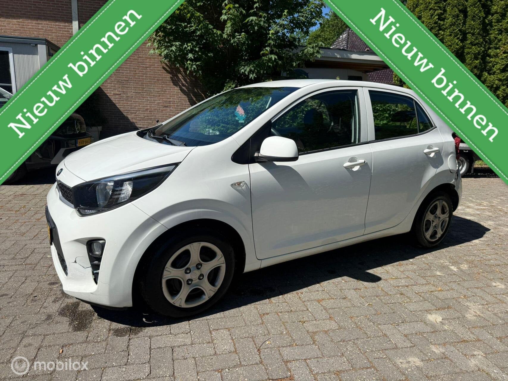 Kia Picanto 1.0 CVVT EconomyPlusLine, Auto's, 4 cilinders, Wit, Handgeschakeld, Euro 4