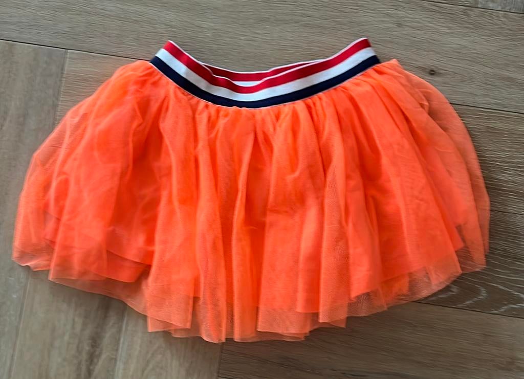 Oranje rok maat 98-104, Ophalen of Verzenden, Zo goed als nieuw, Meisje, Jurk of Rok