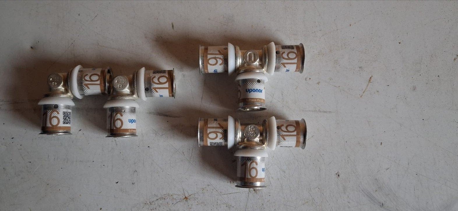 Uponor S-Press Plus koppelingen 16mm, Ophalen of Verzenden, Nieuw, Chroom, Overige typen