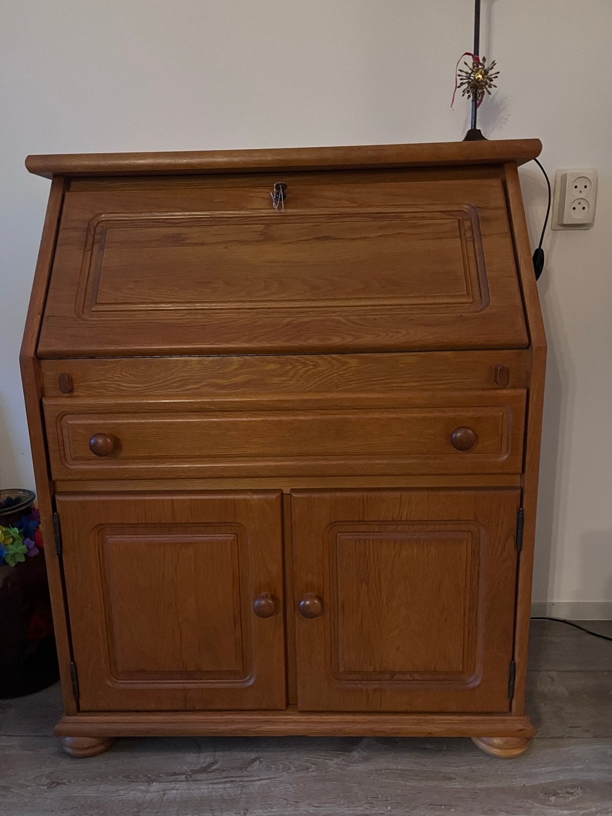 Administratiekast / Dressoir van massief hout, Huis en Inrichting, Ophalen, Gebruikt, Secretaire, Bruin